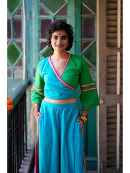 PRATHAA - Ehsaas Saanand Colorblock Stitched Blouse