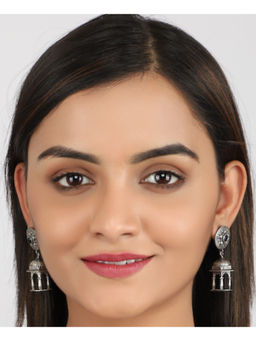 STUDIO B40 - Silver Tone Brass Jhumka