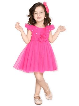 SAKA DESIGNS - Girls Above Knee Dress Magenta