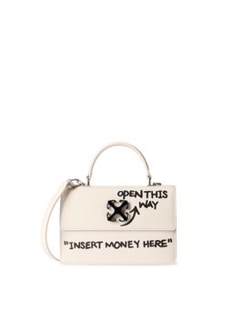 Off-White - Women's Top Handle Handbag With Detachable Strap - Dust Beige