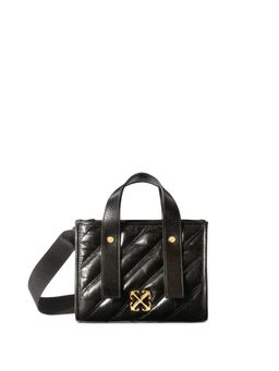 Off-White - Women's Textured Mini Bag With Detachable Strap- Black