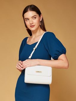 FARGO - Vegan Women's Handbag With Detachable Strap - White (M)
