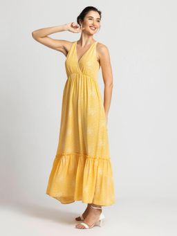 JULO - Sunlit Marigold Maxi Dress