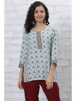 Rangriti - Blue Printed Top
