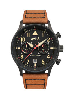 AVI-8 - Hawker Hurricane Date Dual Time Quartz Dial Color Black Men Wtach - AV-4088-03