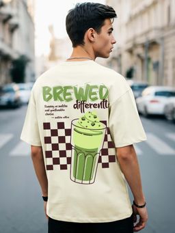 Bewakoof - Off White Terry Half Sleeves T-Shirt