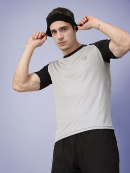 CHKOKKO - Men Grey Regular Fit Gym T-Shirt