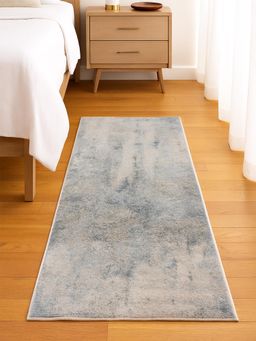 OBSESSIONS - Polyester Machine Made Rectangular Floor Runner, Cream (2.5x5 Feet)