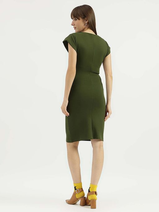 Buy United Colors of Benetton Green Boat Neck Solid Bodycon Knee Length Dress (XS) Online Buy United Colors of Benetton Green Boat Neck Solid Bodycon Knee Length Dress (XS) Online