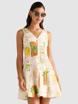 Forever New - Fran Fit and Flare Linen Mini Dress