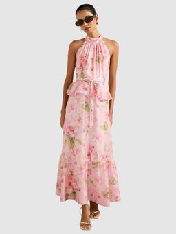 Forever New - Serena Petite Halter Peplum Midi Dress