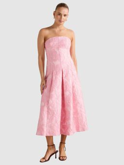 Forever New - Charlotte Strapless Jacquard Midi Dress