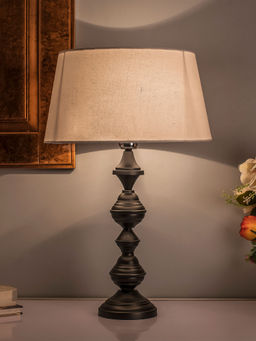 Homesake - Nordic Black Table Lamp White Drum Shade