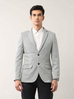 AD By Arvind - Grey Tailored Fit Single-Breasted Blazer