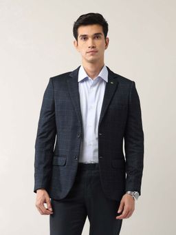 AD By Arvind - Blue Tailored Fit Single-Breasted Blazer