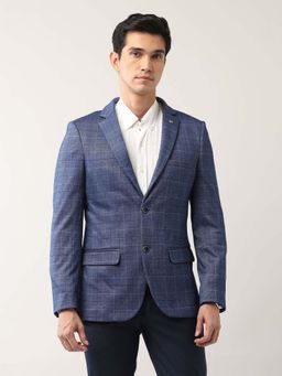 AD By Arvind - Blue Tailored Fit Single-Breasted Blazer