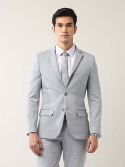 AD By Arvind - Grey Tailored Fit Single-Breasted Blazer