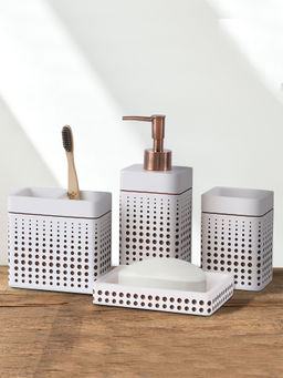 OBSESSIONS - Polyresin 4Pc Bathset, Beige Brown