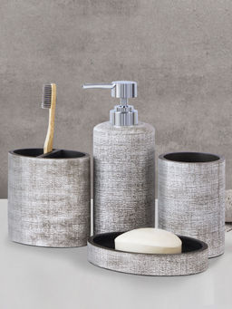 OBSESSIONS - Polyresin 4Pc Bathset, Taupe
