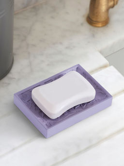 OBSESSIONS - Polyresin Soap Dish with Hole, Purple