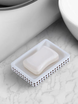 OBSESSIONS - Polyresin Soap Dish with Hole, Beige Brown