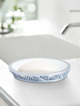 OBSESSIONS - Polyresin Soap Dish with Hole, Grey