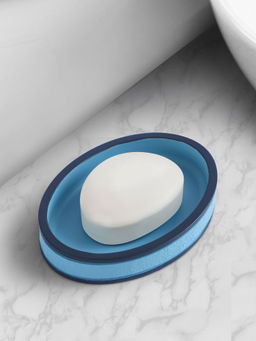 OBSESSIONS - Polyresin Soap Dish with Hole, Teal Green