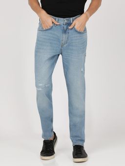 Lee - Men Arvin Distress Blue Solid Jeans