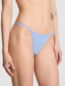 Victoria's Secret - Pink Cotton Daisy Patch String Bikini Panty