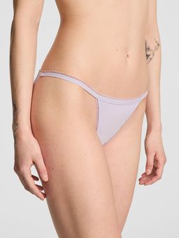 Victoria's Secret - Pink Cotton Daisy Patch String Bikini Panty