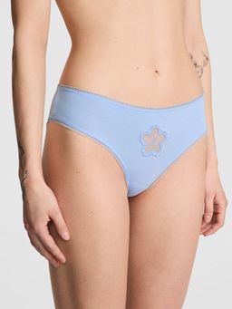 Victoria's Secret - Pink Cotton Daisy Patch Cheeky Panty