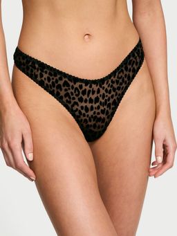 Victoria's Secret - Very Sexy Flocked Leopard High-Leg Thong Panty