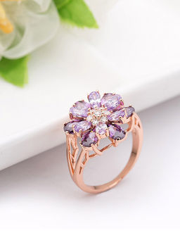 Karatcart - Purple Mixed Metal Ring