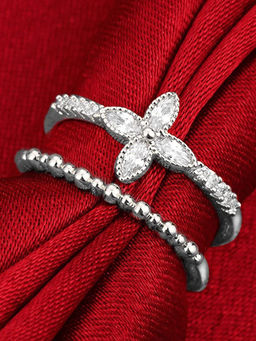 Karatcart - Silver Mixed Metal Ring