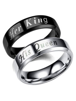 Karatcart - Multi-Colour Mixed Metal Rings (Pack Of 2)