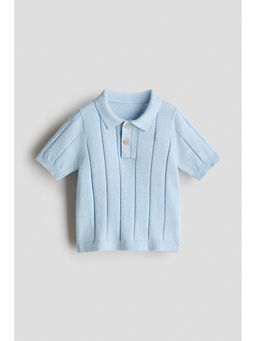 H&M - Boys Blue Knitted Polo T-Shirt