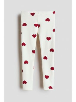 H&M - Girls White Brushed-Inside Leggings