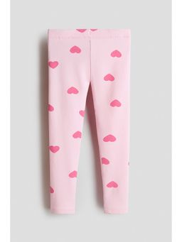 H&M - Girls Pink Brushed-Inside Leggings