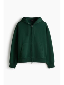 H&M - Men Green Oversized Fit Zip-Through Hoodie