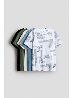 H&M - Boys White 5-Pack Cotton T-Shirts