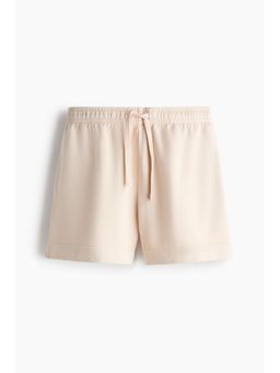 H&M - Women Beige Washed Cotton Sweatshorts