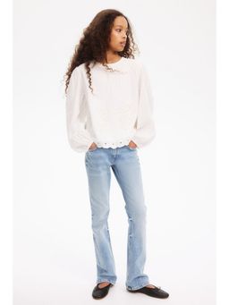 H&M - Girls Blue Bootcut Leg Low Jeans