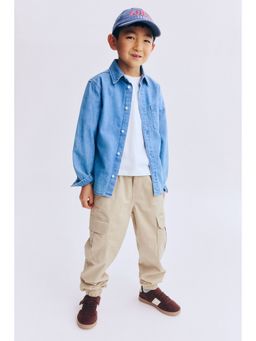 H&M - Boys Beige Cargo Joggers