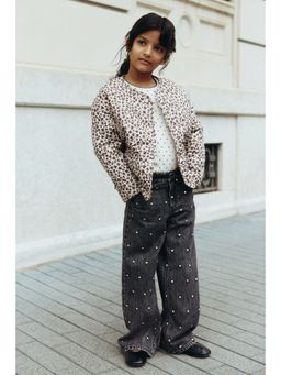 H&M - Girls Multi-Color Motif- Detail Wide Leg Jeans