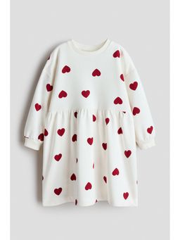 H&M - Girls White Oversized Sweatshirt Dress