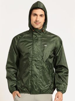 WILDCRAFT - Men Olive Polyester Print Rain Jacket