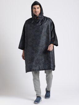 WILDCRAFT - Men Black Polyester Camoflague Rain Coat