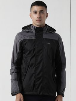 WILDCRAFT - Men Grey Polyester Colorblock Rain Jacket