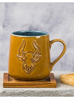 Fabindia - Rashi Ochre Ceramic Mug - Taurus
