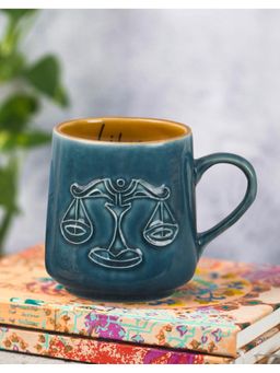 Fabindia - Rashi Light Blue Ceramic Mug - Libra